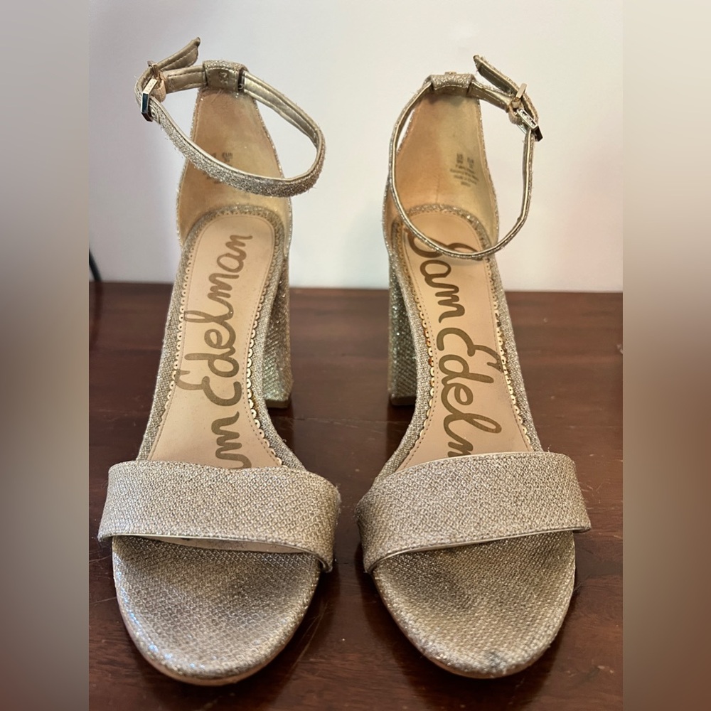 Sam Edelman, size 9, basket weave high heel